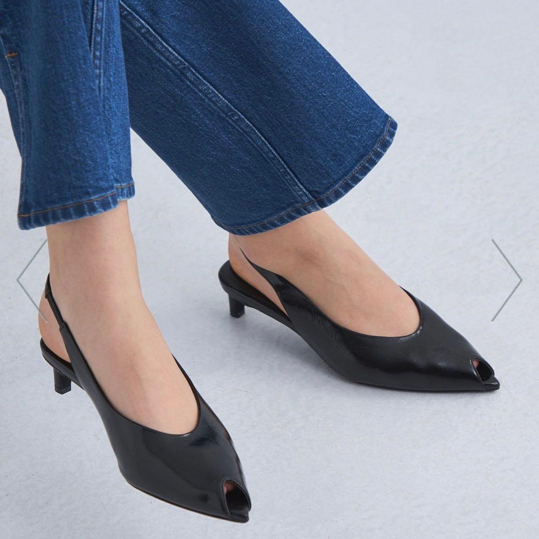 【まぁ様】ポインテッド オープントゥ(4cmヒール)