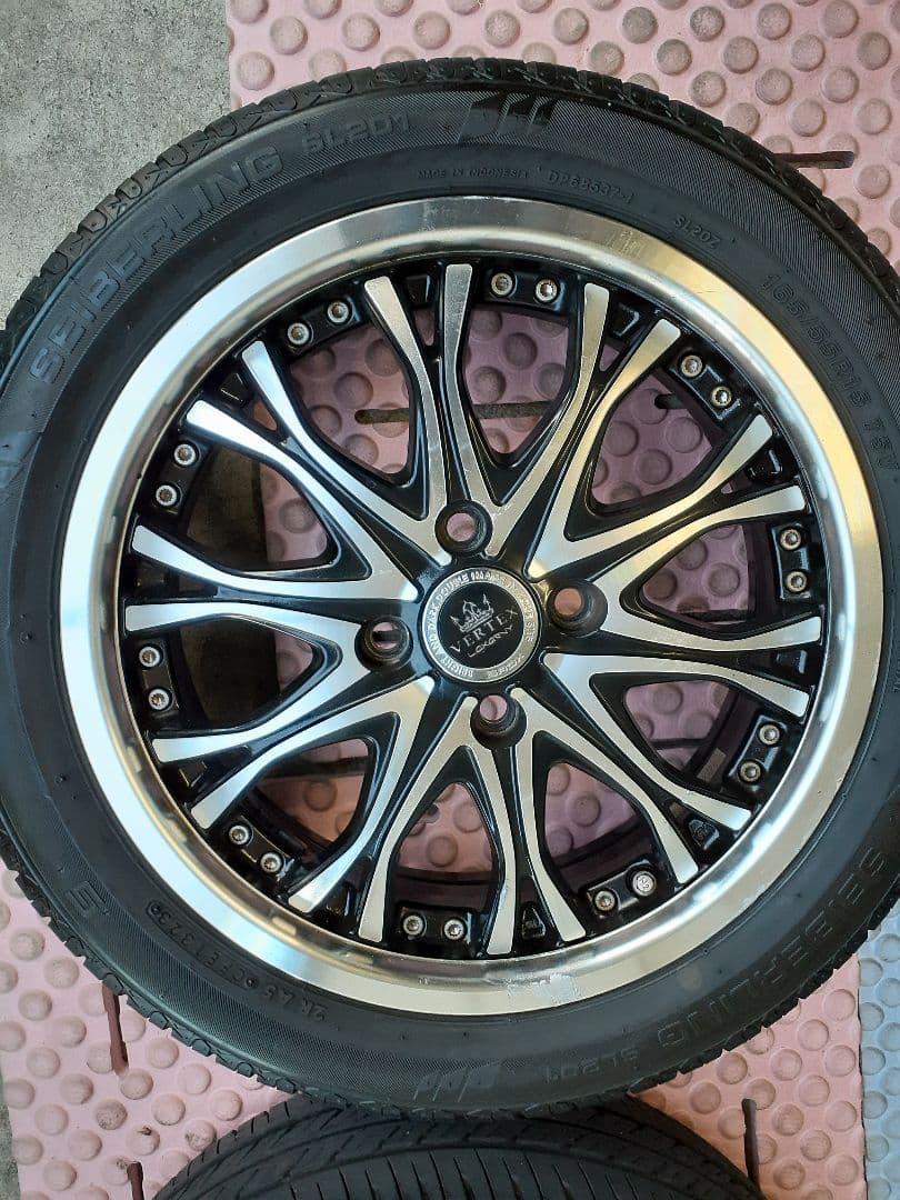 15インチホイールブリヂストン 165/55r15 4本セット軽自動車