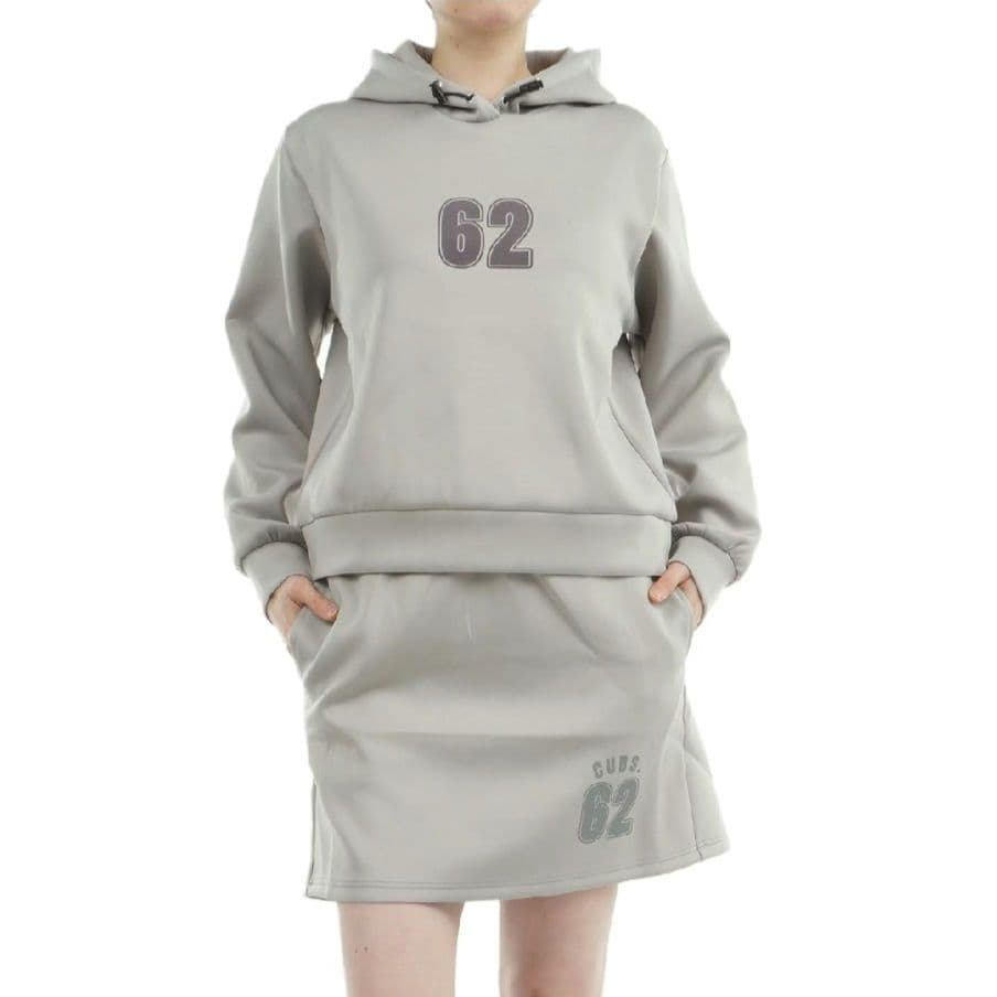 極美品 cuarto united フード付ナンバリングパーカー スカートセット