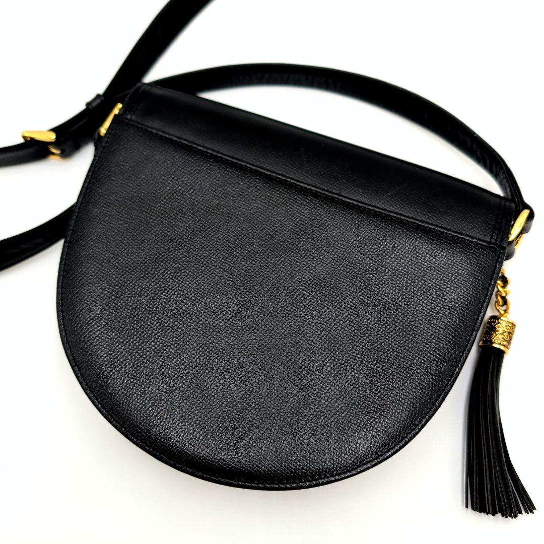 未使用 ヴァレンティノガラヴァーニ ショルダーバッグ フリンジ 本革 ブラック