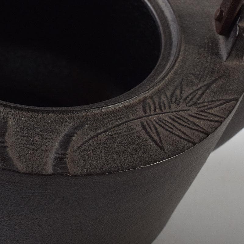 luchiha 　高橋敬典作　竹地文　銚子　蓋二種付　共箱　7855C