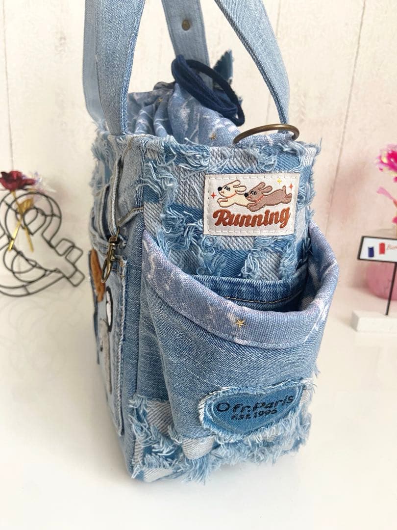 デニムリメイクバック　トイプードル