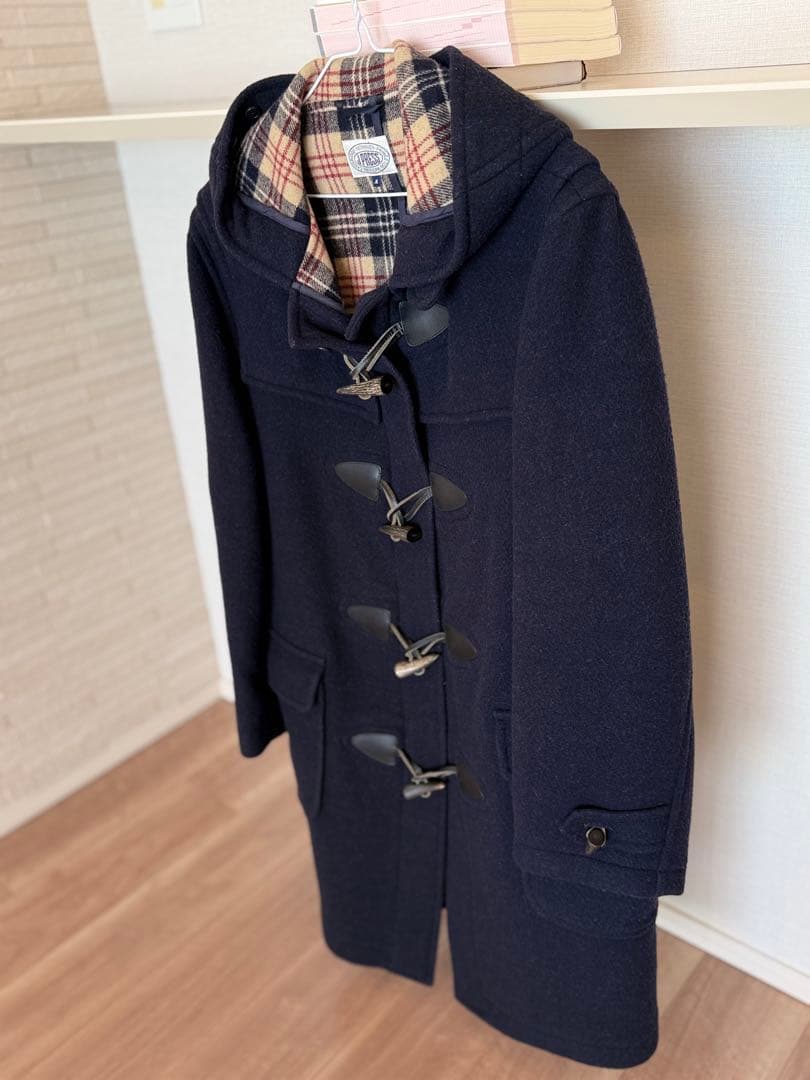 Ｊ.PRESS ネイビー ダッフルコート M フード付き
