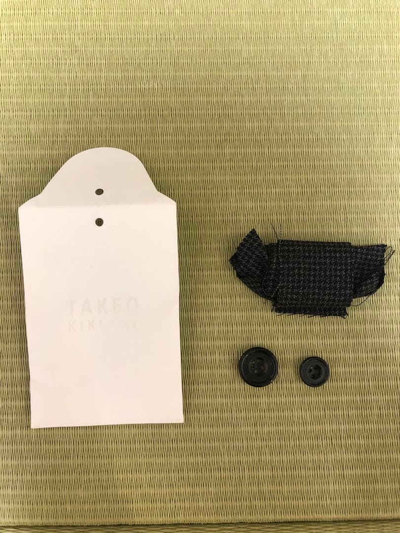 【新品未使用】タケオキクチ メランジ千鳥スーツ チャコールグレー