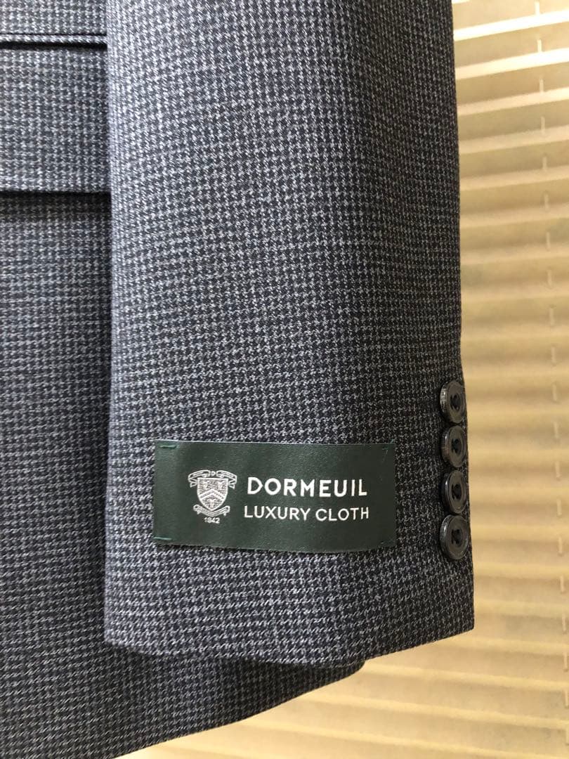 【新品未使用】タケオキクチ メランジ千鳥スーツ チャコールグレー