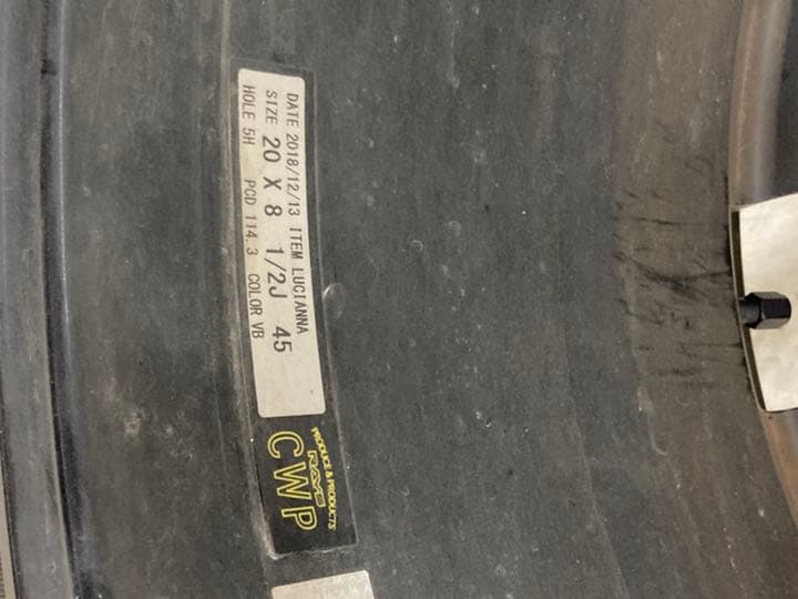 レイズルチアーナ(VB)20インチアルミホイールタイヤ4本セット