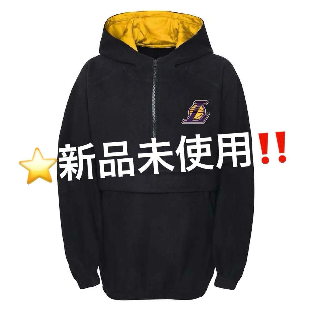 NBA レイカーズ　LAKERS 黒/黄色 ジップ　フリースジャケット