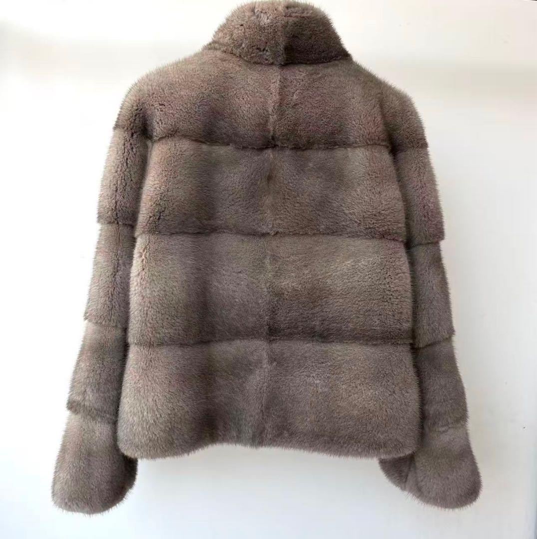 k*i様 ダークディープグレーミンク　ショートコート