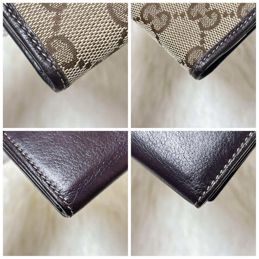 GUCCI GGキャンバス ラブリーハート 長財布 濃茶