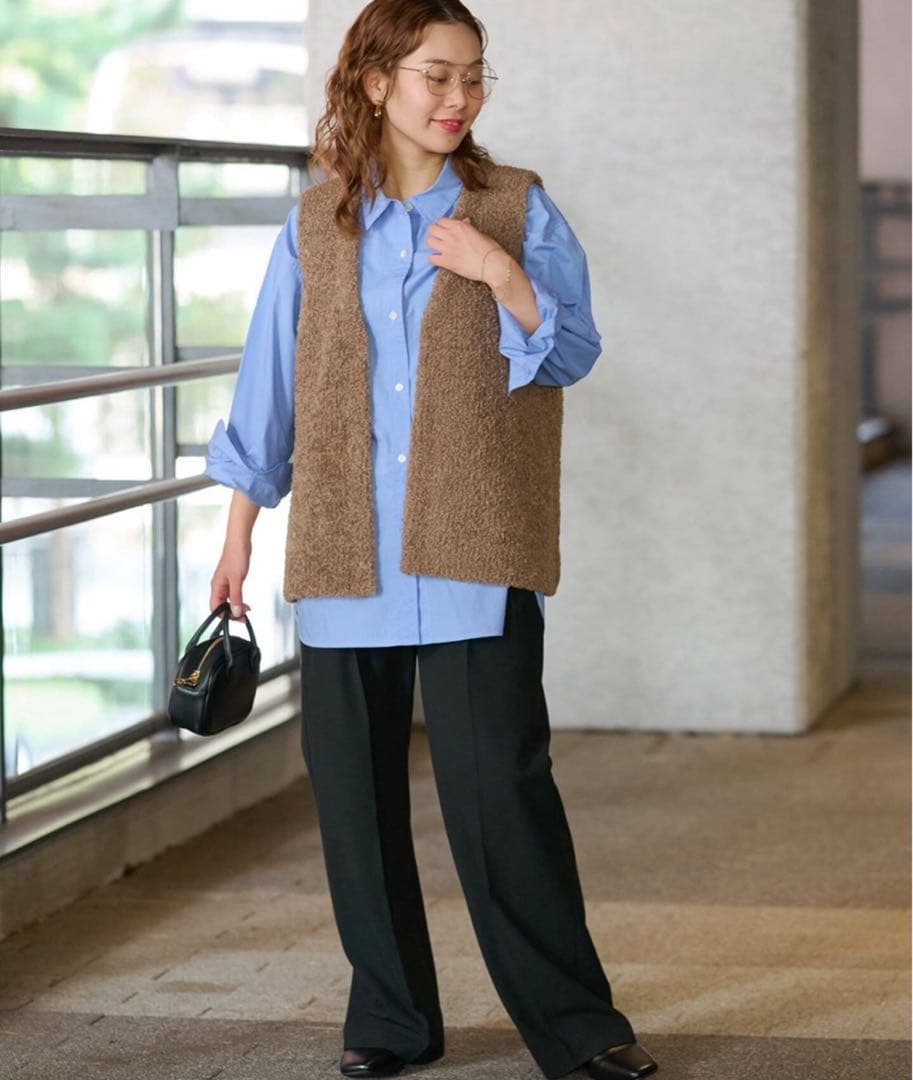 JOURNAL STANDARD relumeボアニットベスト ベージュ