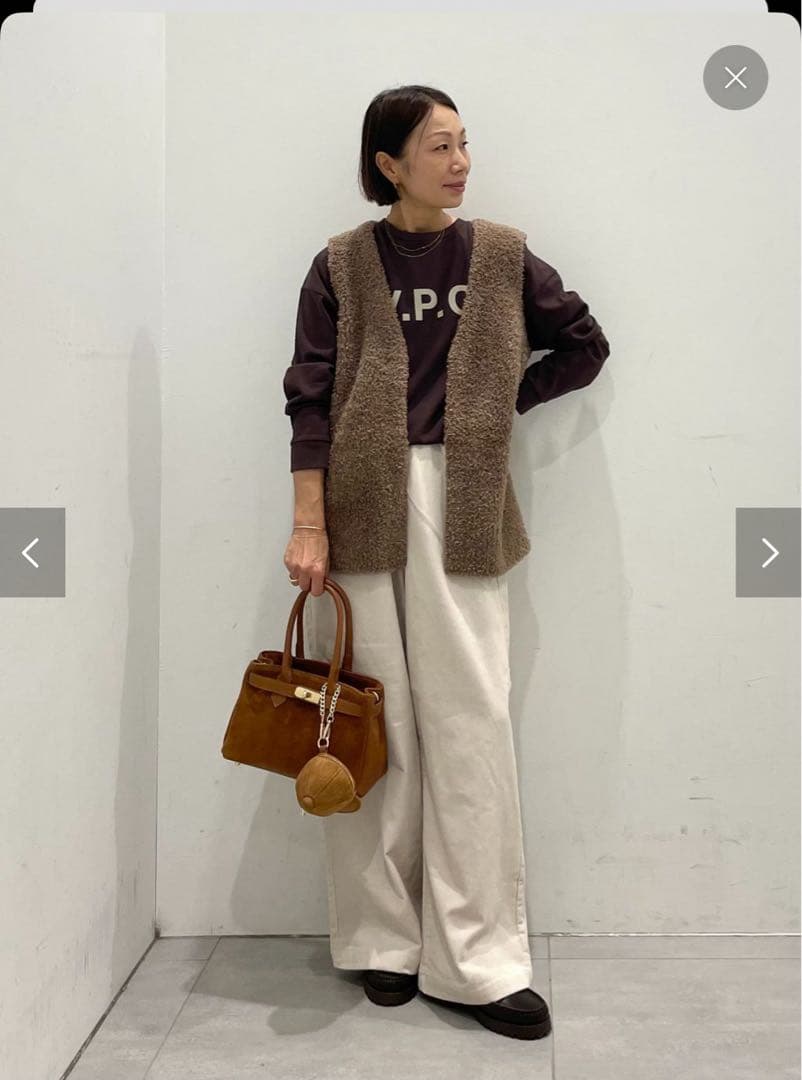 JOURNAL STANDARD relumeボアニットベスト ベージュ