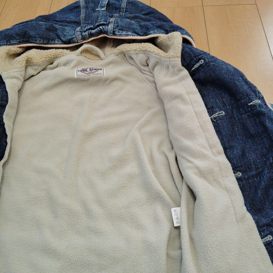 新品タグ無し未使用　CUBE SUGAR 　デニムジャケット フード付き