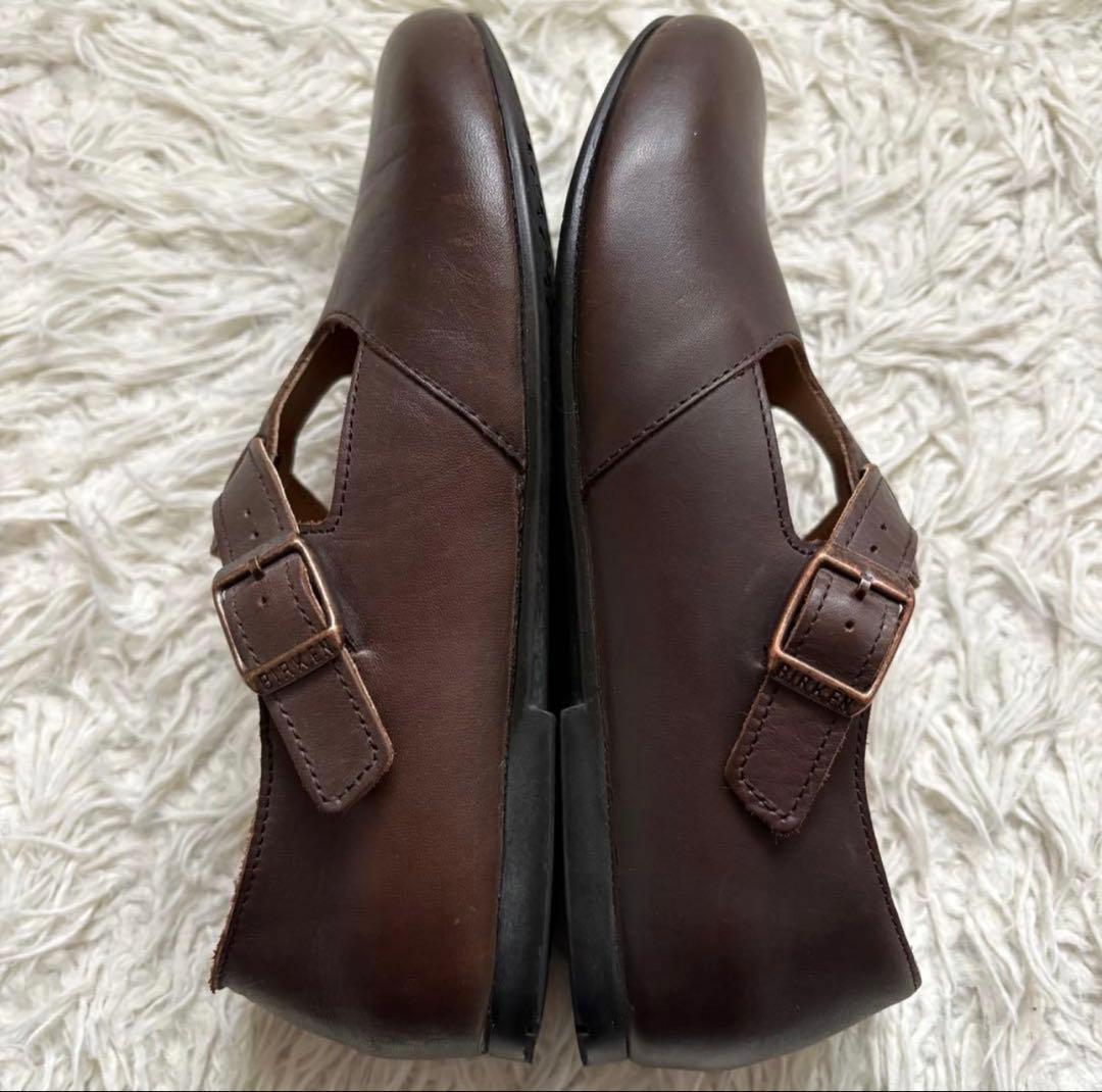 【BIRKENSTOCK】美品　ティッケル　23cm 本革　レザー　ブラウン