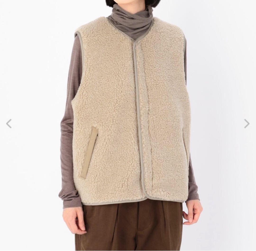 ✮ORCIVAL✮オーシバル✮ウールボア カラーレスベスト BEIGE サイズ2
