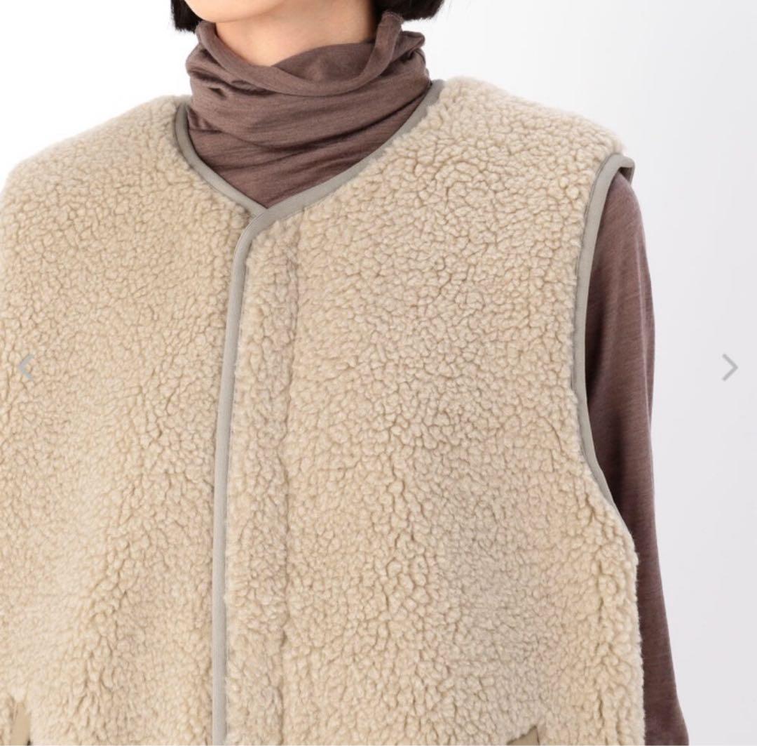 ✮ORCIVAL✮オーシバル✮ウールボア カラーレスベスト BEIGE サイズ2