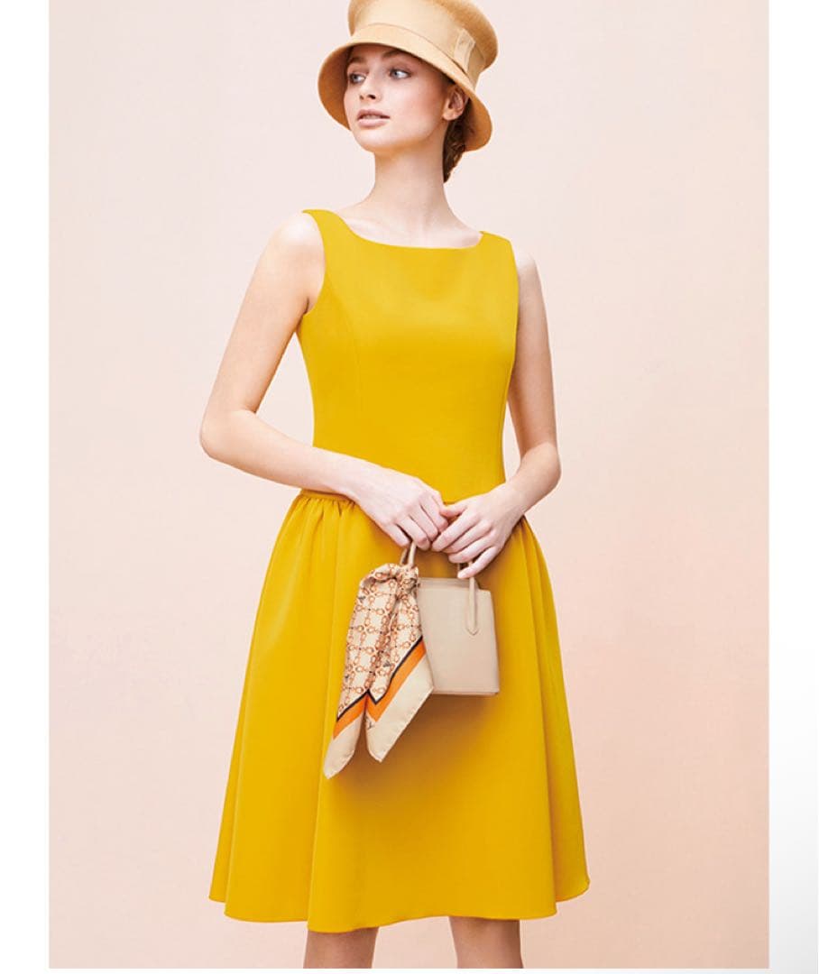 極美品✨希少カラー フォクシー タイムレス ドレス ワンピース フレア ギャザ