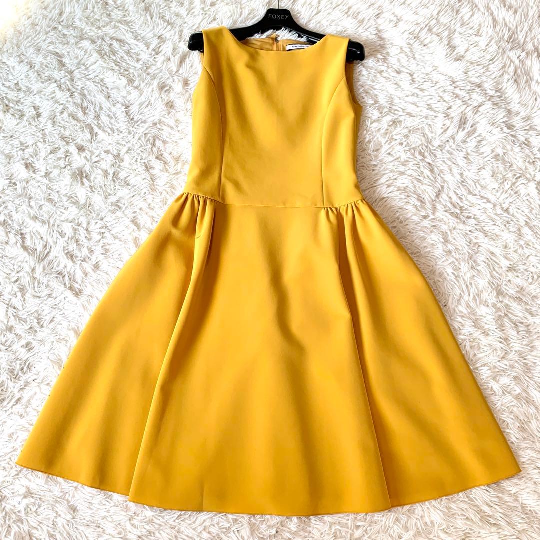 極美品✨希少カラー フォクシー タイムレス ドレス ワンピース フレア ギャザ