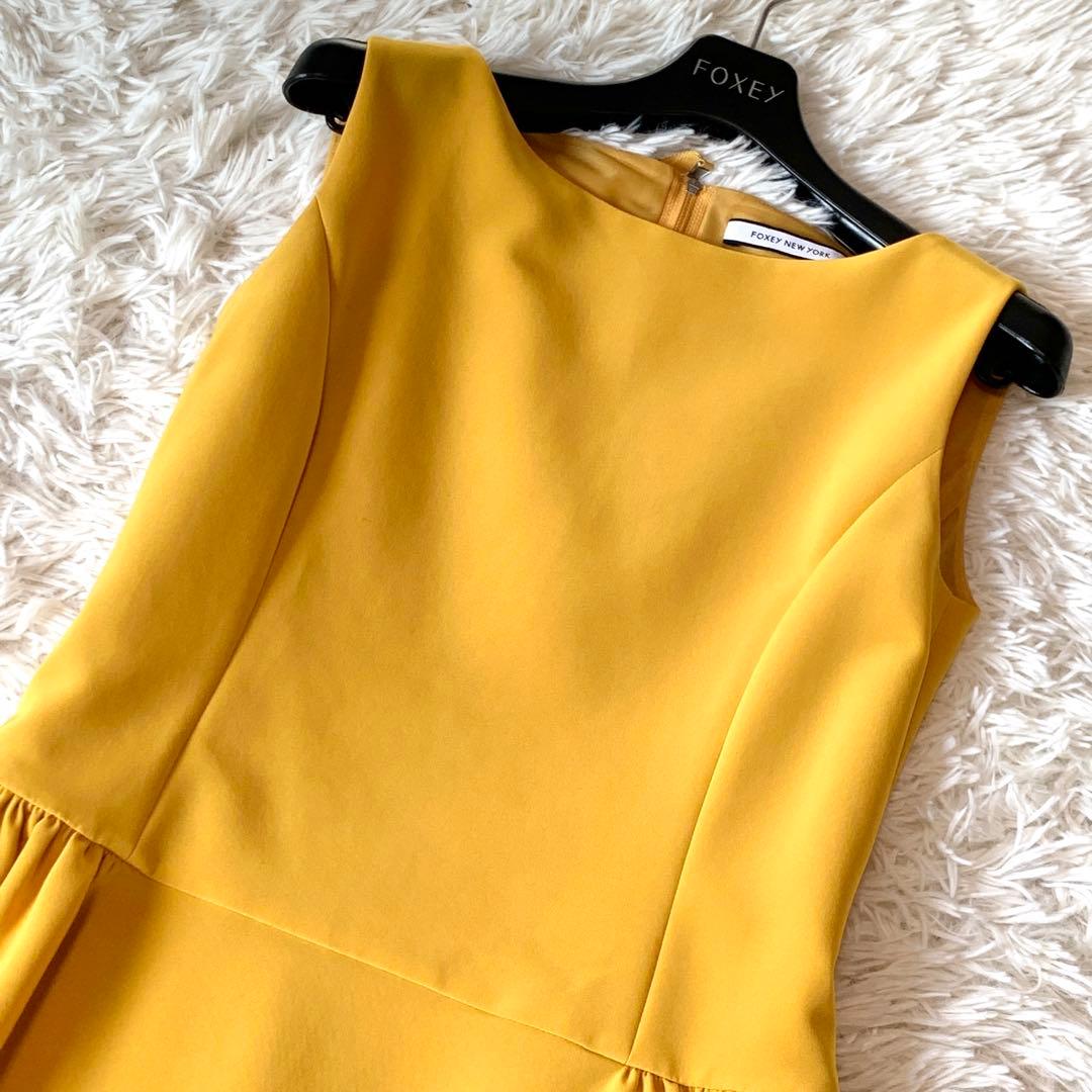 極美品✨希少カラー フォクシー タイムレス ドレス ワンピース フレア ギャザ