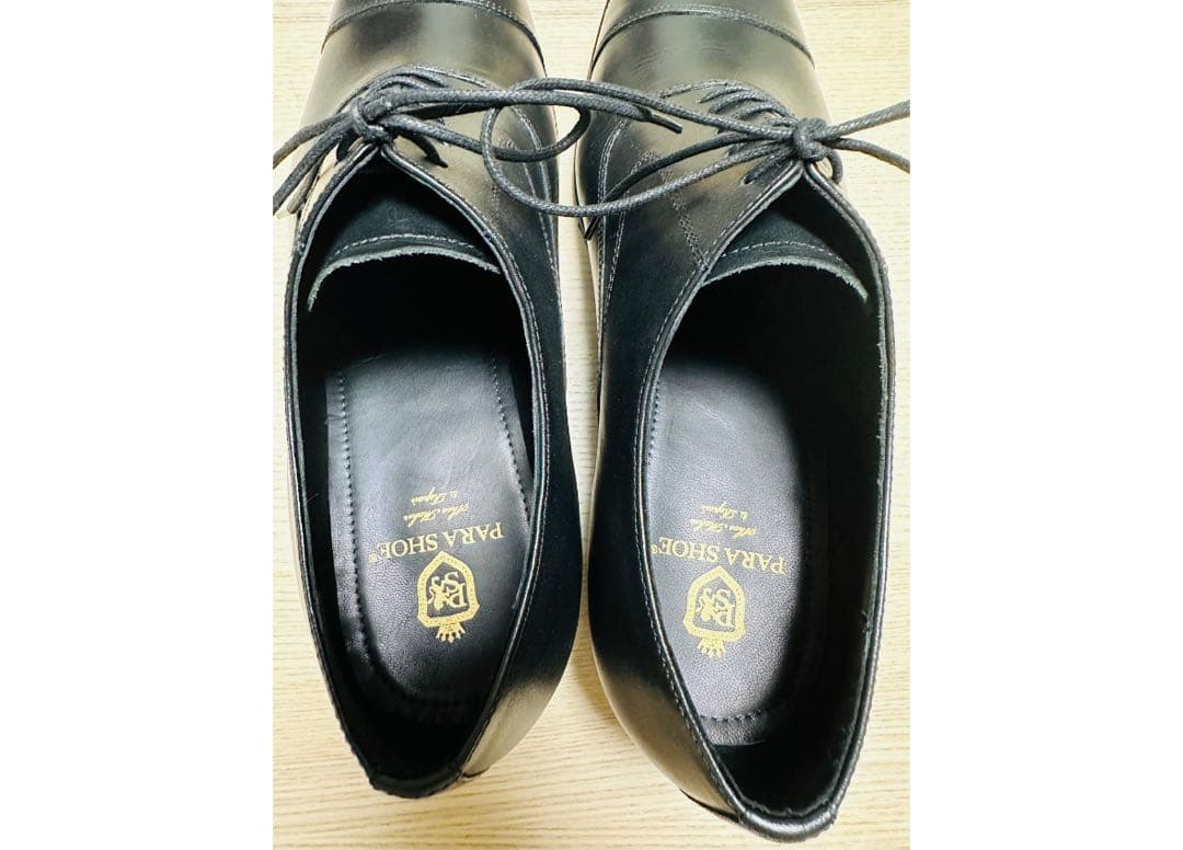 PARASHOE 革靴 30cm 内羽根ストレートチップ 黒 ビジネス