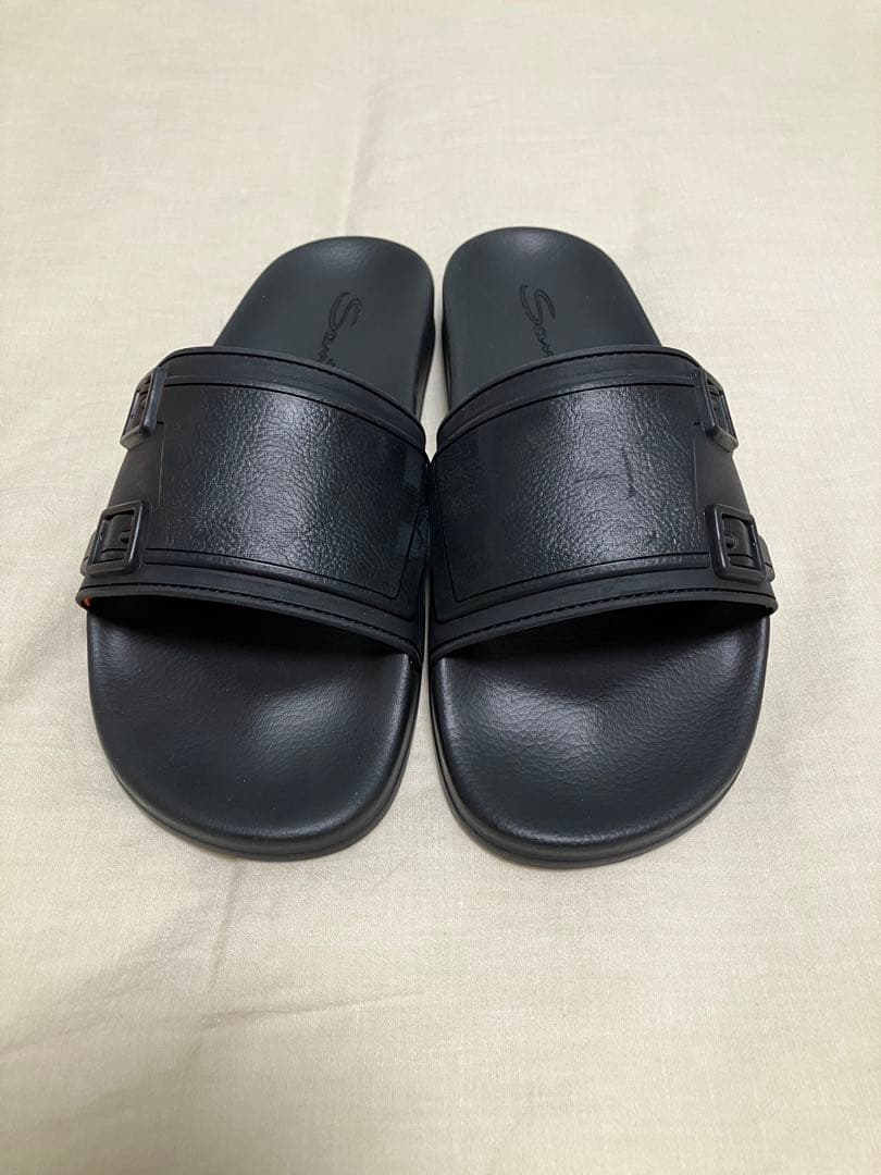 最終値下げ　新品SANTONI サントーニ ブラックサンダル スリッパ