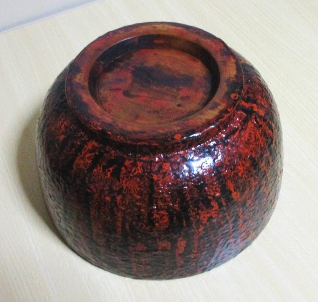 会津塗　乾漆鉢と乾漆皿　木製漆器　菓子鉢　台皿　茶道具　桐箱付