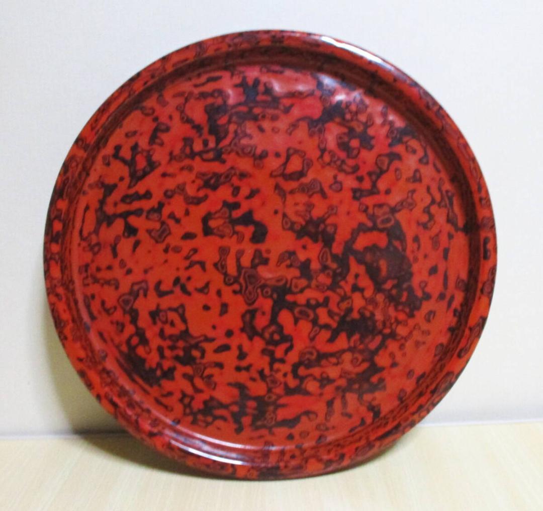 会津塗　乾漆鉢と乾漆皿　木製漆器　菓子鉢　台皿　茶道具　桐箱付