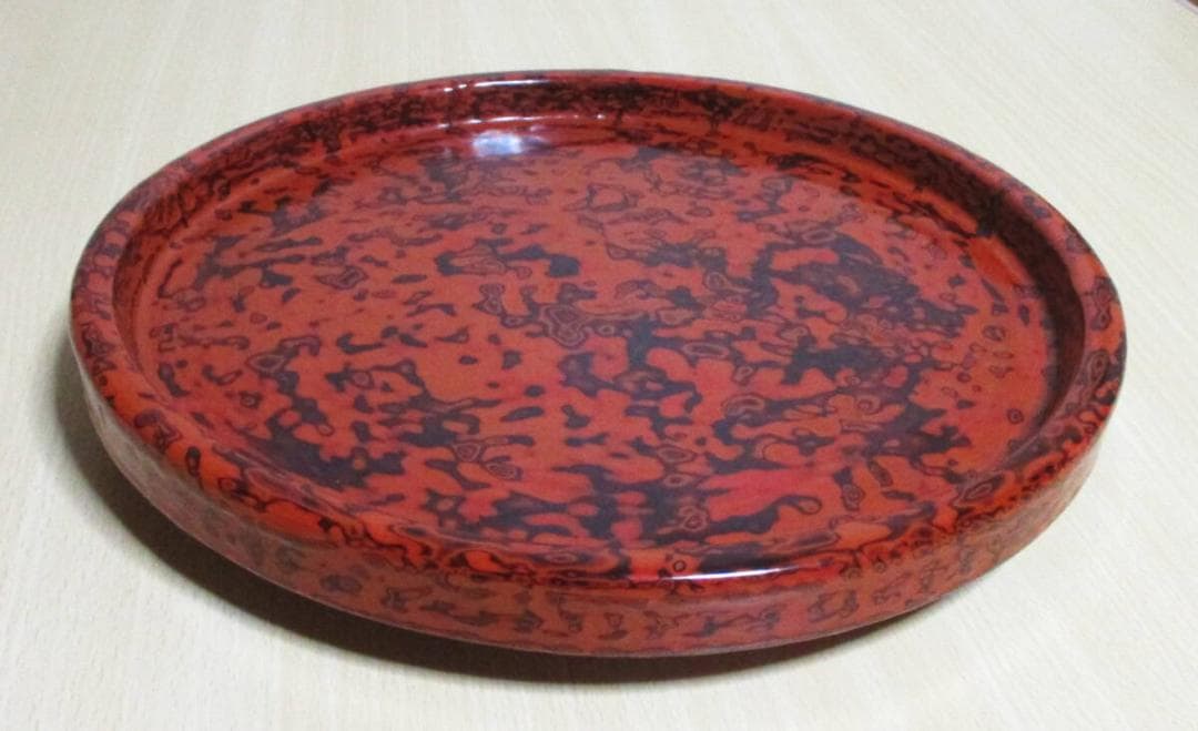 会津塗　乾漆鉢と乾漆皿　木製漆器　菓子鉢　台皿　茶道具　桐箱付