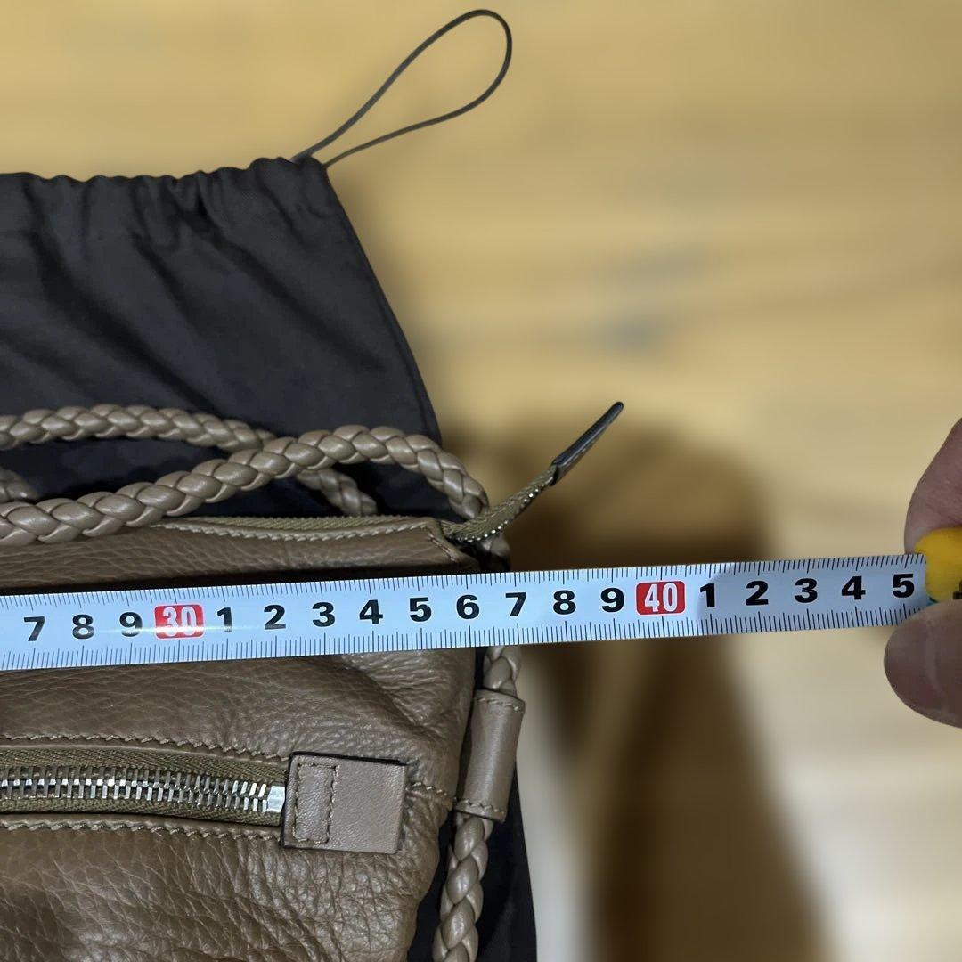 GUCCI インターロッキングブラウンレザー ショルダーバッグ