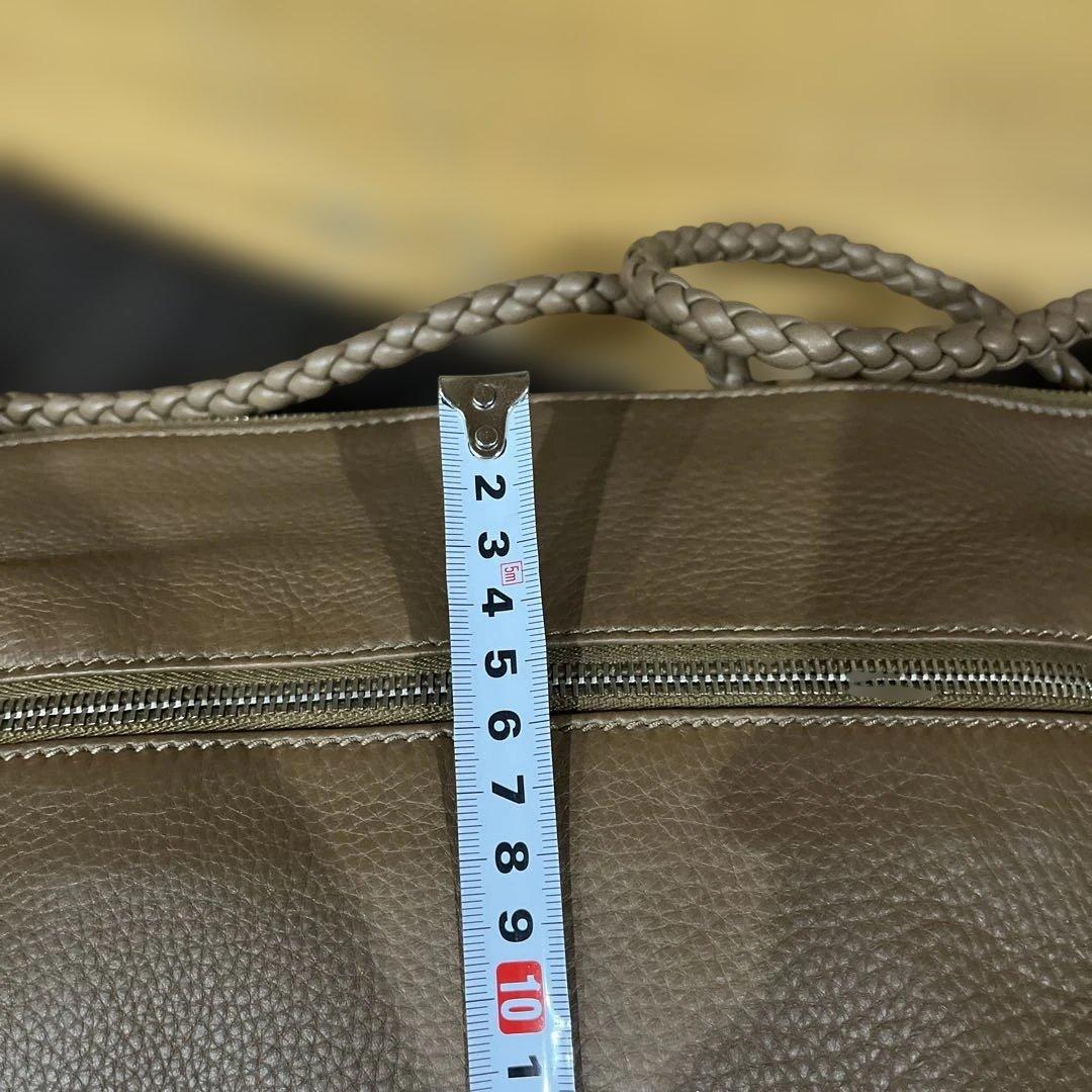 GUCCI インターロッキングブラウンレザー ショルダーバッグ