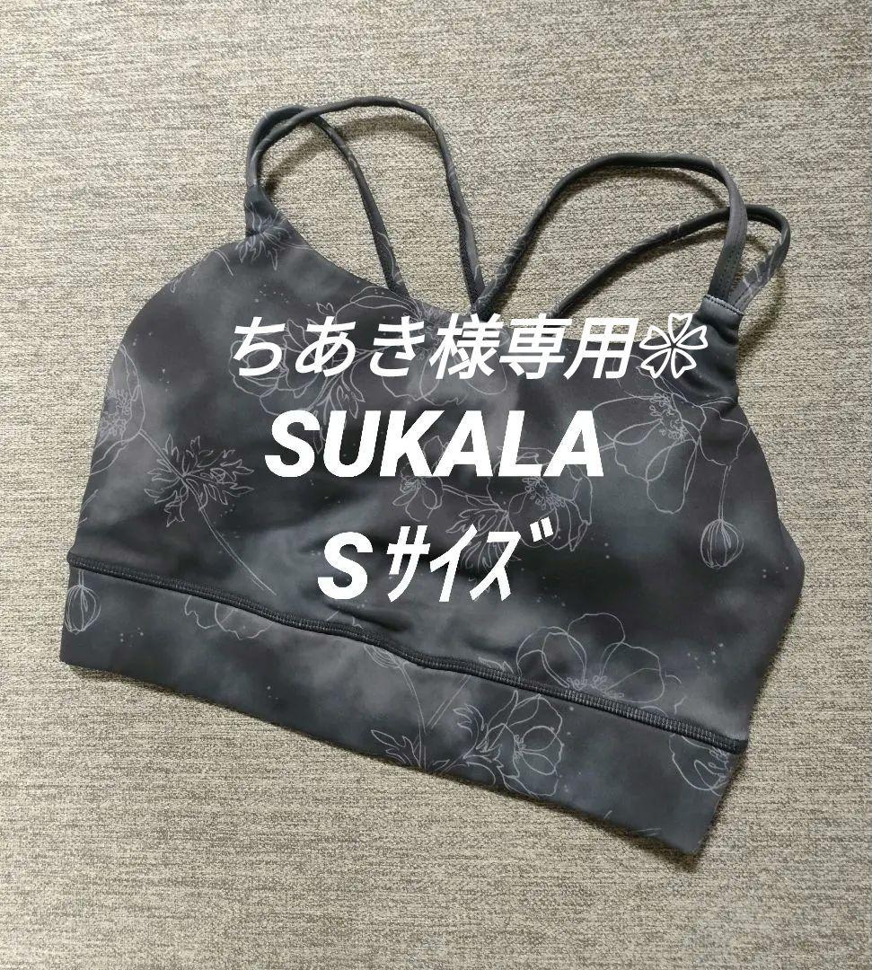 ちあき❀⑰SUKALAブラトップ花柄S グレー㉓トップスSスポットペイント