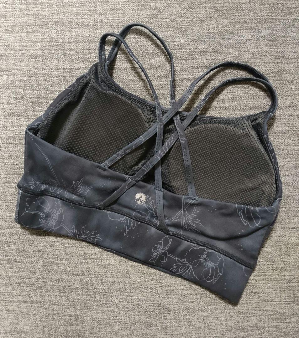 ちあき❀⑰SUKALAブラトップ花柄S グレー㉓トップスSスポットペイント