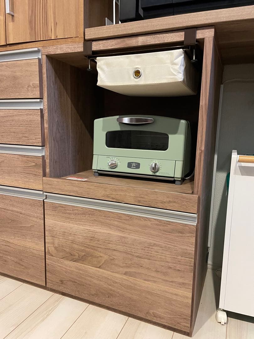 【かめ♡】キッチン収納 簡単に幅調節可能! スライド伸長式カウンター