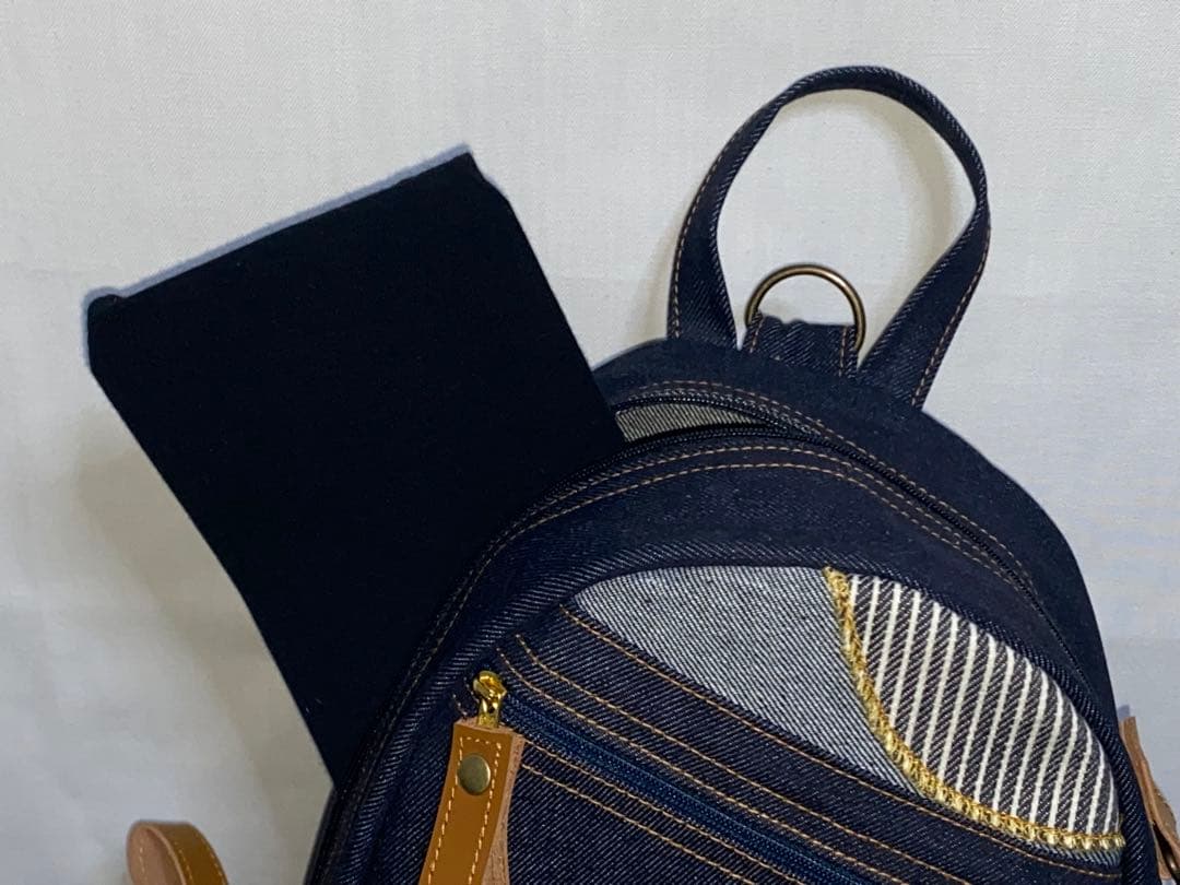 男女兼用☆岡山デニム☆子猫☆トラネコ☆リュック対応☆ワンショルダーバッグ