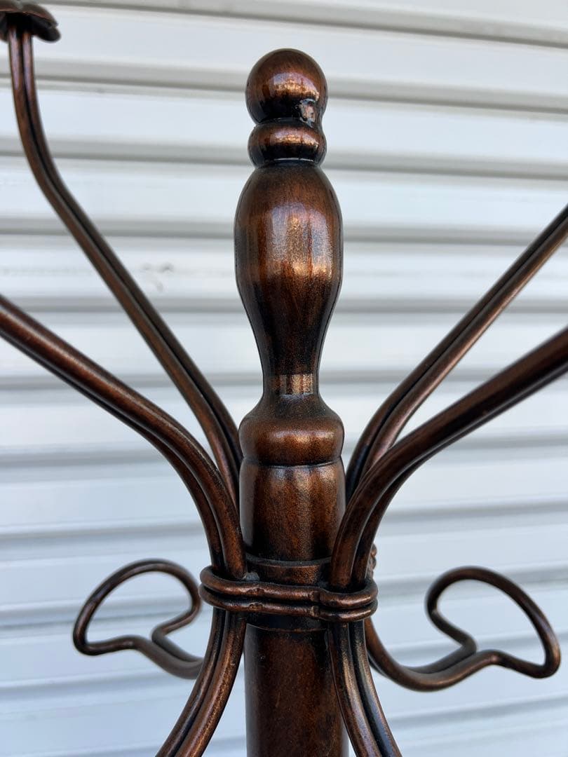 Y*O様 ブロンズ コートハンガー 5フック付き 薔薇のレリーフ　【アンティーク