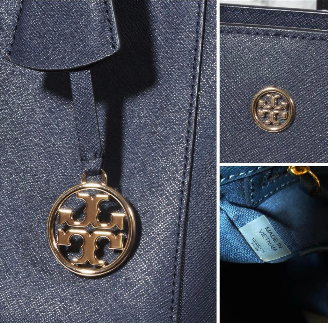 トリーバーチ ロビンソン トートバッグ ショルダーバッグ ネイビー