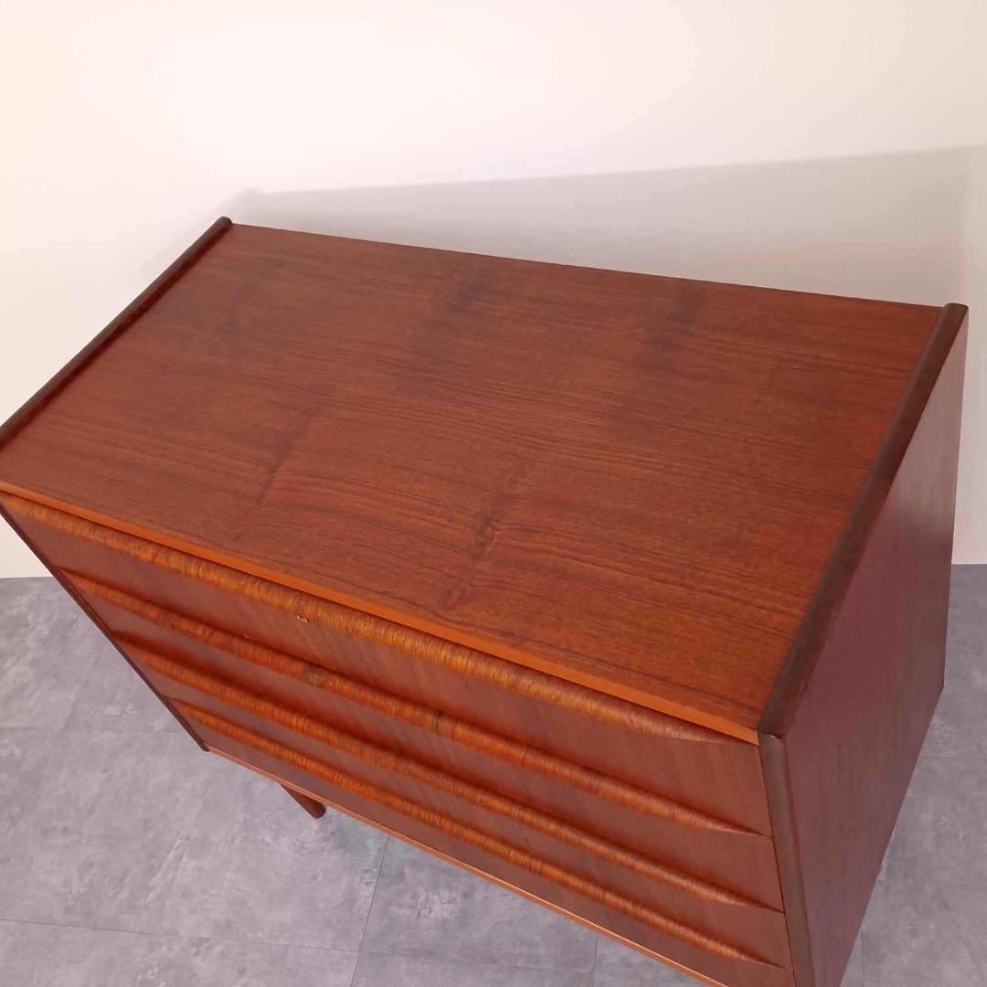 北欧ヴィンテージ チーク 4段チェスト