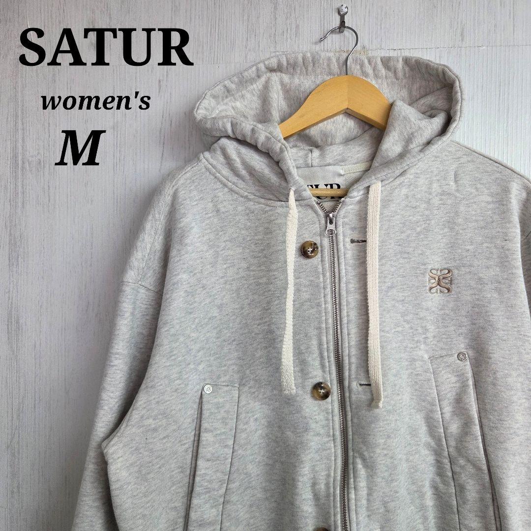 SATUR セター 韓国 ジップパーカー ダブルジップパーカー　M　レディース