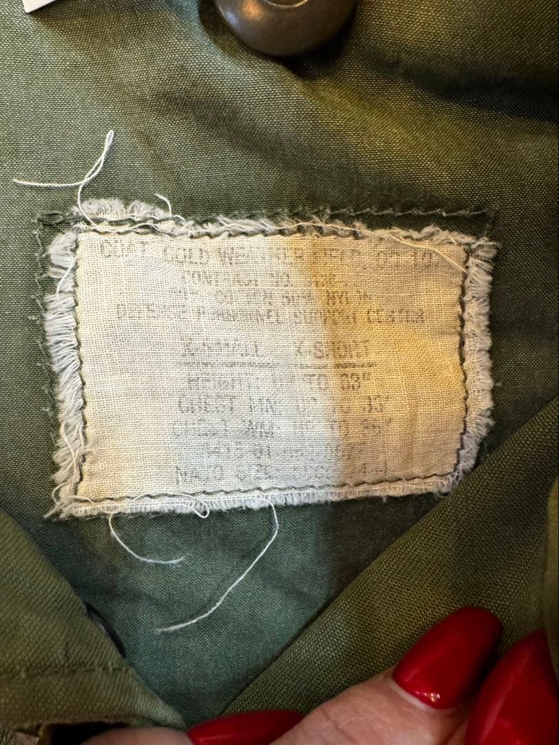 希少サイズ 70s 米軍実物支給品 M-65 XS-XS 裏グレー