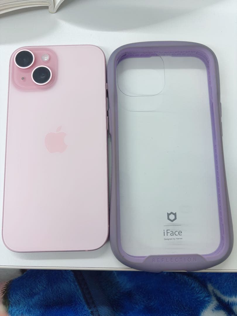 Apple iPhone 15ピンクSIMフリー+iFace
