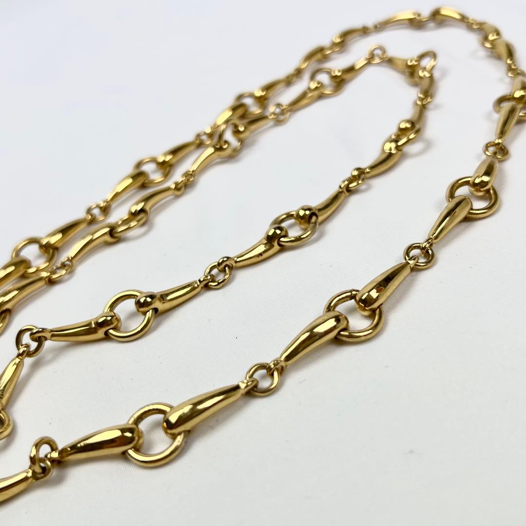 美品 GUCCI チェーンベルト インターロッキング ホースビット ゴールド