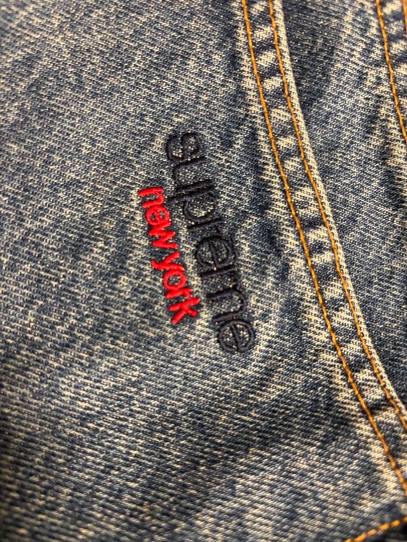 supreme baggy jean washed indigo デニムパンツ