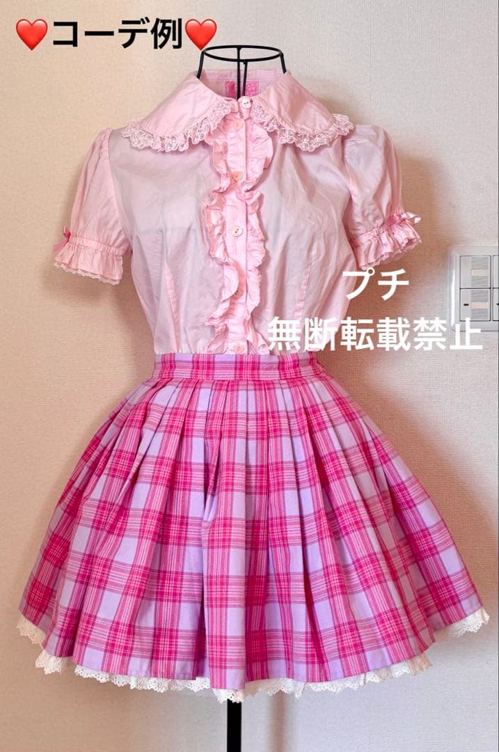 アンジェリックプリティ　ピンクチェックスカート　平成　ロリータ