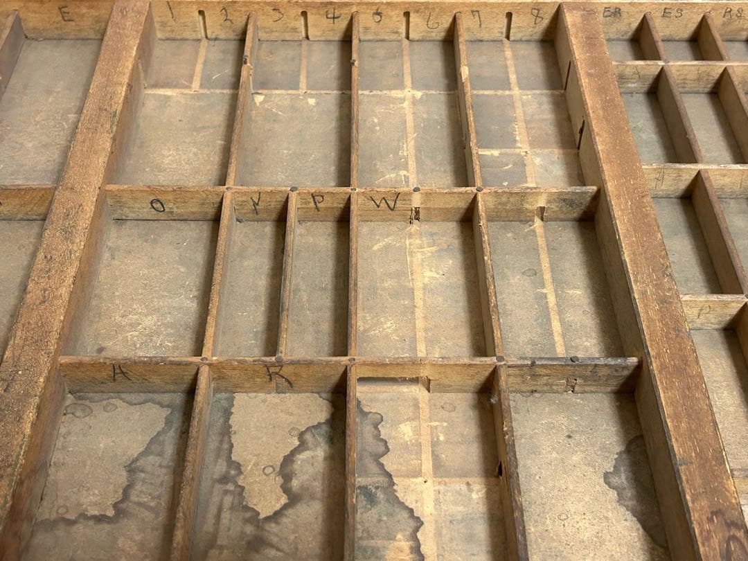 1890~1920年代 HAMILTON 木製 プリンタートレイ アンティーク