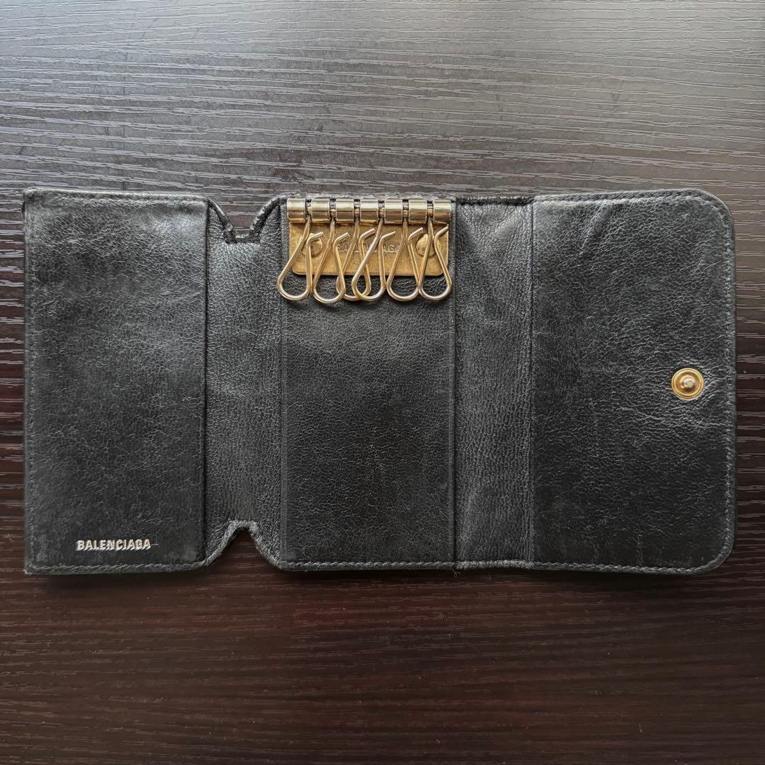 【本日限定】バレンシアガ/Cash/エブリデイ/キーケース/シボ革/コンパクト
