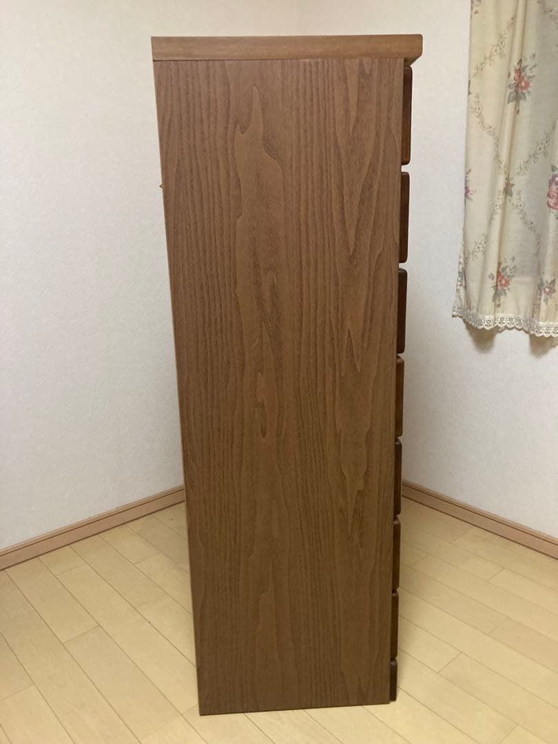 木製シンプルブラウンチェスト整理タンス引き出し9個