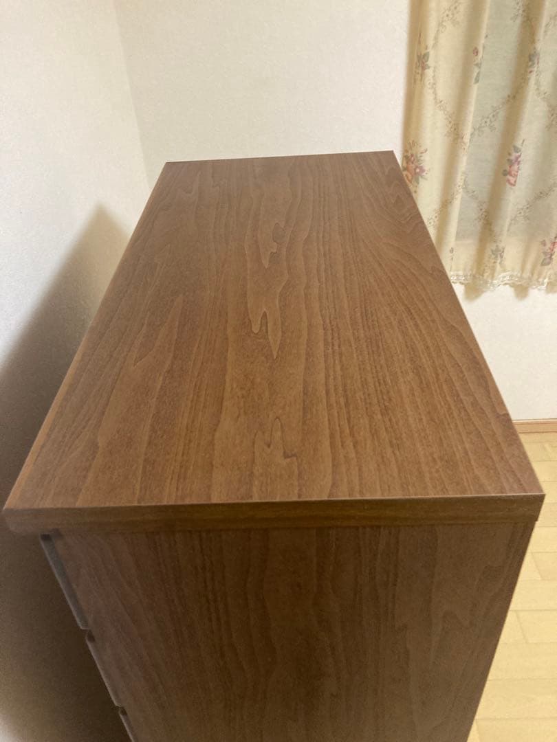 木製シンプルブラウンチェスト整理タンス引き出し9個