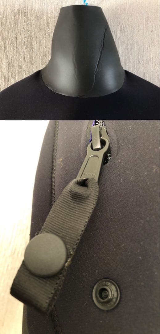 全身裏起毛☆国内大手有名ウエットメーカーYKKロングチェストジップ+ハイネック