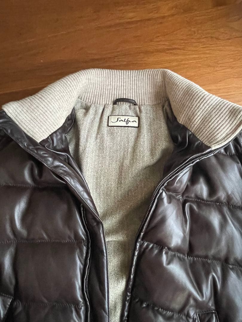 Salfra サルフラ レザーダウンジャケット イタリア製 サイズ46