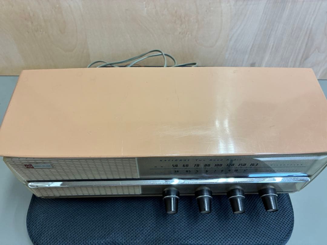 美品☆作動品☆ナショナル2バンド真空管ラジオ BX-300型 昭和35年頃の品