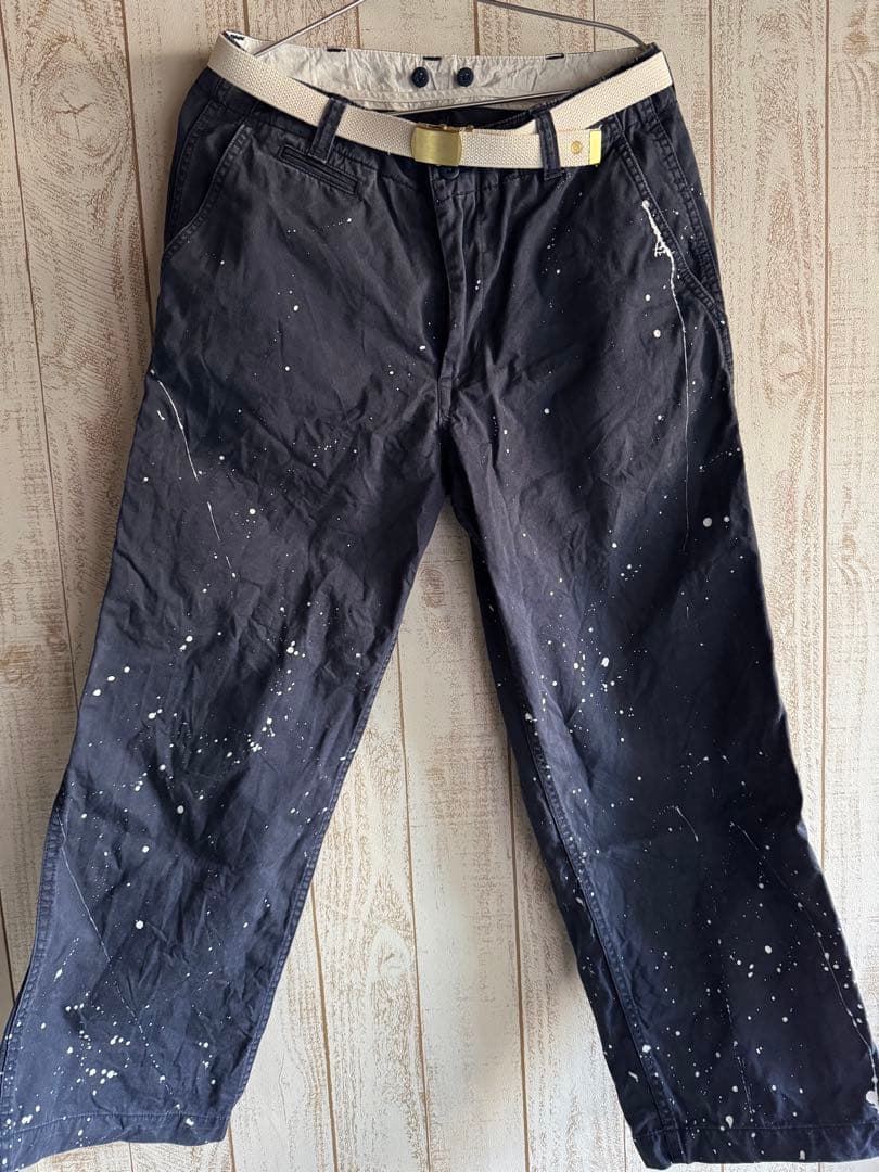 MASTER&Co. ペイントパンツ　マスターアンドコー　チノパン　ベルト付き